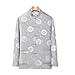 Men Shirt Chinese Traditional Pattern Blous Mandarin Collar Dragon Tang Suit Clothing Kung Fu Shirt Blouse Tops(Color-05,L)