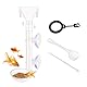 Aquarium Futterrohr Kit, Garnelen Futterrohr Und Schüssel Set, Einstellbare Länge Garnelen Futterrohr, Garnelenfutterschale mit Saugnapf Fütterungsröhre, Aquarium Futterrohr für Aquarium Garnelen