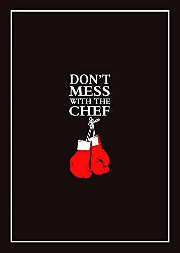 2 Pack Black Cotton Tea Towels 1 x Don't Mess With The Chef & 1 x BBQ Rules For Men