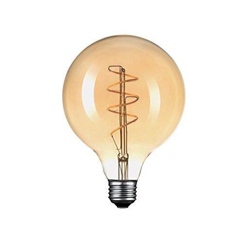 Globe Electric Oversized Round Vintage Edison Style 40W Equivalent Soft White (2200K) Dimmable LED Light Bulb, E26 Base, 200 Lumens 30683