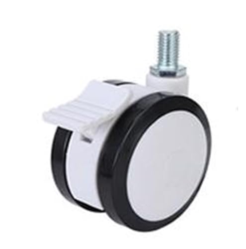1 Piece 3-inch Caster Beauty Equipment Care Bed Universal Silent Screw Double-Piece Row(Screw-Braked)