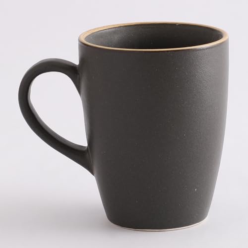 Image of miah decor Tea Coffee Cup Set of 6 300ml Big Grey Ceramic (Porcelain) Premium Tea & Coffee Mugs | Microwave Safe | Elegant Tableware for Home & Office | Ideal for Gifting