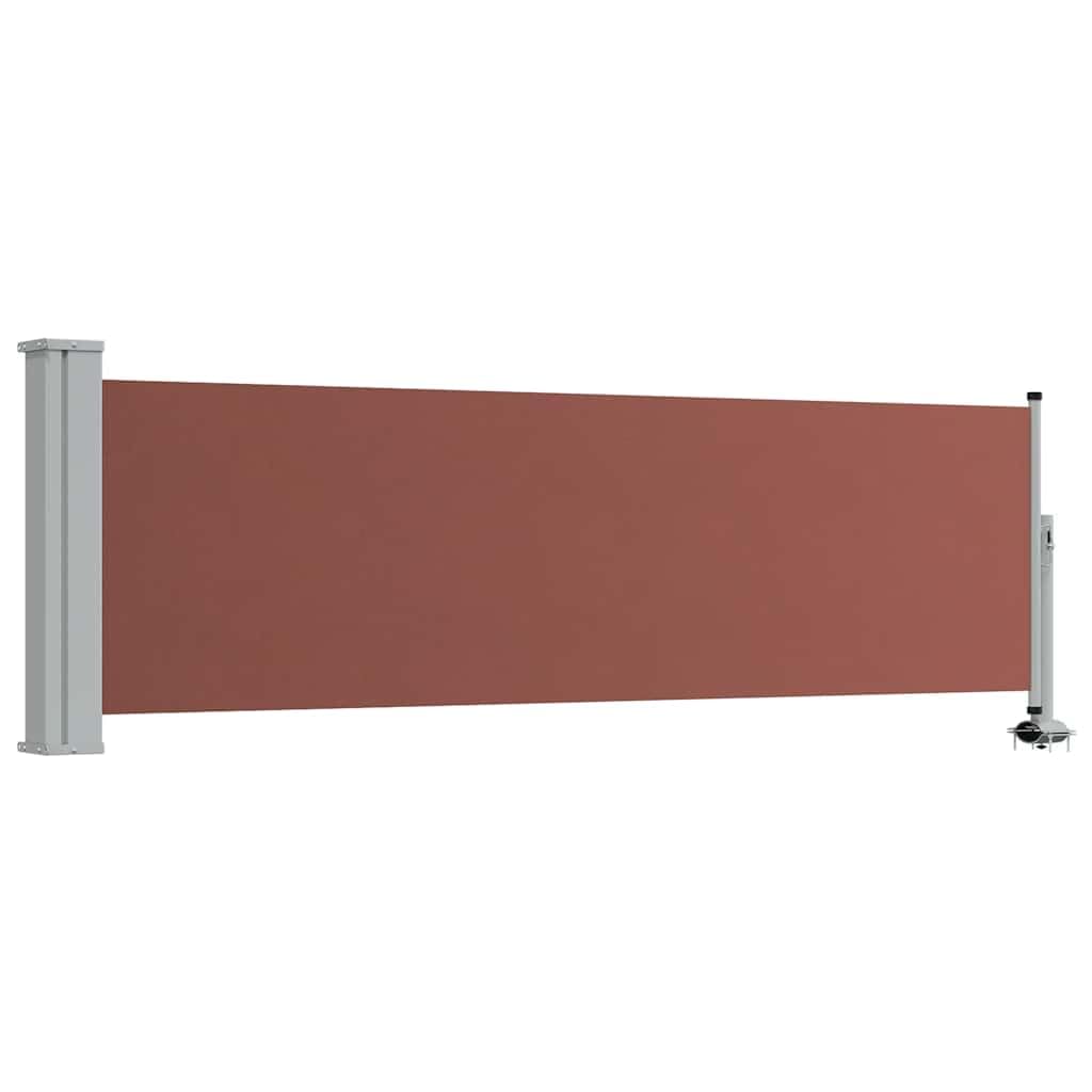 vidaXL Patio Retractable Side Awning Outdoor Garden Terrace Balcony Privacy Screen Blind Sunshade Windbreak Windscreen 80x300cm Brown