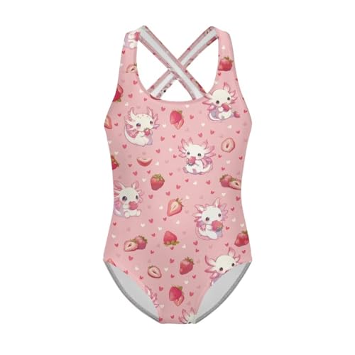 Image of Girls One Piece Swimsuits Quick Dry Beach Bathing Suit Crossback Swimwear 5-14 Years