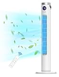 Oscillating Tower Fan with Remote, 46 Inch Tower Fan, 24-Hour Timer, Quiet Floor Fan with 3 Modes &...