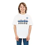 inter calcio balilla t-shirt, bianco, 4 anni bambini e ragazzi