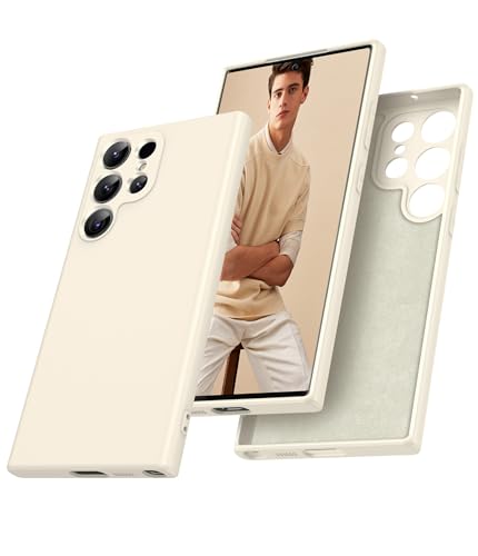 LeYi for Samsung Galaxy S23 Ultra Case Case,Flexible Lightweight TPU Protective Silicone Slim Rugged Shockproof Phone Cover for Samsung S23Ultra 5G 6.8-Inchs(Not S23+/S23),White