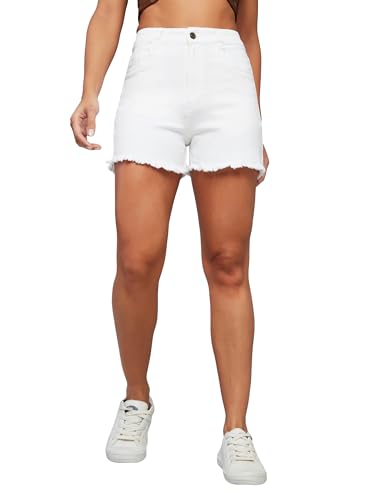 Image of Dolce Crudo Above Knee Denim Shorts for Women