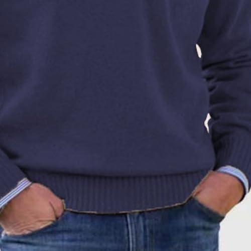 Men's Quarter Zip Sweaters Slim Fit Lightweight Casual Pullover Sweater Long Sleeve Knitted Solid Polo Sweaters3