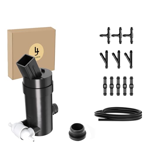 LILJUECE Windshield Washer Pump Replacement for 2015-2021 Kia Sedona, 2016-2020 Kia Sorento, Washer Fluid Pump with 1x2M Hose & 11 Connectors - Replaces 98510A9000
