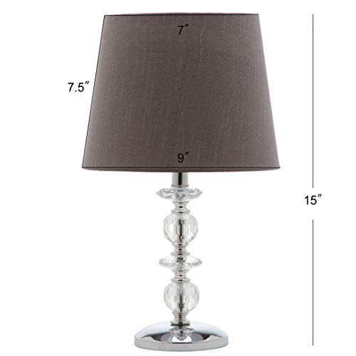 Lámparas de Mesa de Noche Crystal Orb Gris Claro 15 pulg. Set 2 miniatura 3