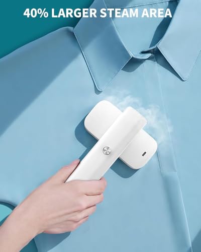 Image of G5 Steam 2-in-1 Professional Handheld Steamer for Clothes and Iron for Clothes, Just 1lbs Lightly, 10 Minutes of Continuous Steam 1200W Light Steam Iron for Travel and Home(white)