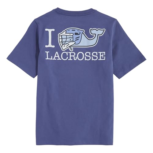 vineyard vines Boys' I Whale Lacrosse Short-Sleeve Pocket Tee
