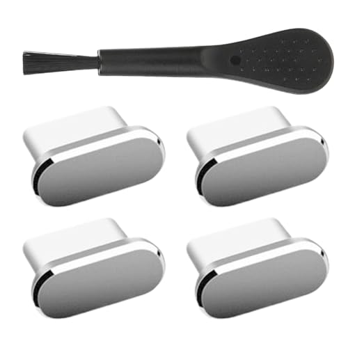 Uonguon Wtyczka przeciwpyłowa USB C, zestaw 4, 0,39 x 0,24 , kompaktowa konstrukcja, przenośna wtyczka do smartfona ze szczotką do czyszczenia, do tabletu, telefonu komórkowego, wycieczek