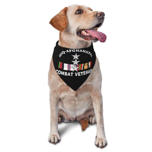 US Army O-9 Lieutenant General O9 Iraq-Afghanistan Combat Veteran Dog Scarf Pet Bandana Cat Pet Bibs