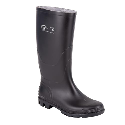 Cofan Botas de agua con caña alta | PVC | Negro | Resistentes al agua, aceites y grasas (Negro, Sistema tallas calzado EU, Adulto, Hombre, Números, mediano, 41)