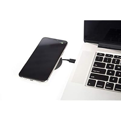 TYLT Medallion- Portable QI Wireless Charging Pad, Fast Wireless Charger QI Certified 10W Max Compatible to Apple, Samsung, Wireless Buds, and Other Capable Devices | Connects to Laptop & Powerbank