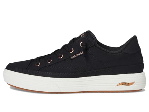 Skechers Women's Arch Fit Arcade-Meet Ya There Sneaker, Black, 7