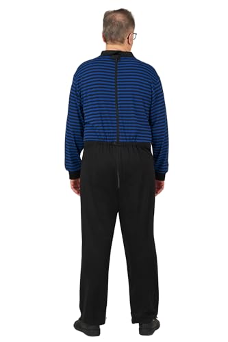 Ovidis Long-Sleeved Dementia Clothes - Alzheimers Anti-Strip Jumpsuit with Back-Zipper for Elderly Men - James2