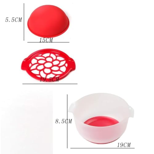 Image of LTV Quick Pomegranate Deseeder Tool with Silicone Dome and Seed Bowl | Mess-Free Anar Peeler, Fruit Cutter & Deseeding Machine for Kitchen