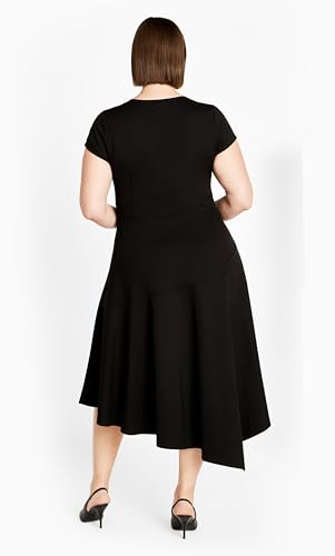 City Chic Plus Size Dress, Ponte Flare Dress4