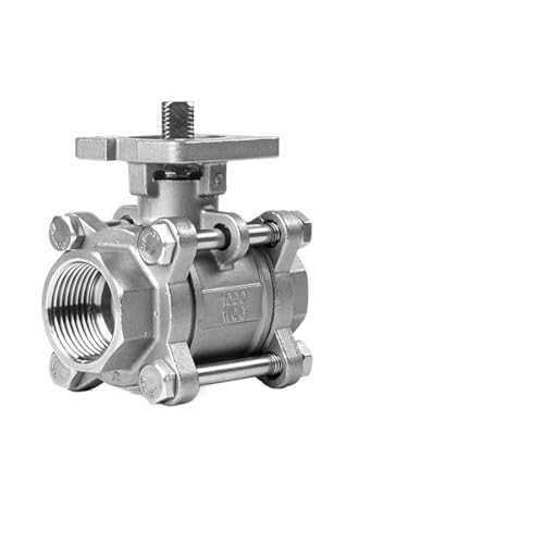 Vanne inox 316L DN25 trois pièces usinée haute précision