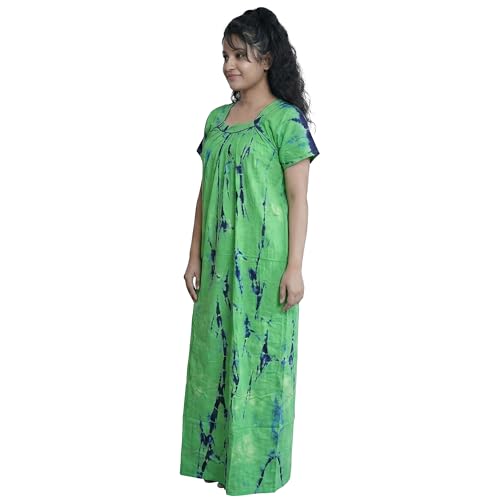 Image of Women's Cotton Printed Maxi Nighty