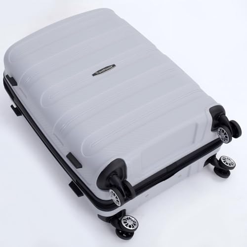 Lightweight Durable Hardshell Suitcase Set - 3-Piece Luggage with Lock, 20/24/28 Inch, Silver2