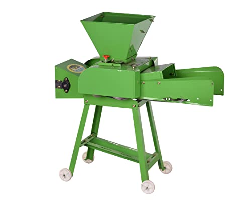 TXMACHINE Hay Cutter Dry-Wet Hay Straw chaff Cutter Forage Crop Crusher 2.2KW chopper machine dicer machine for potato,radish with 4 Blades (110V/60HZ, without motor)