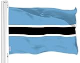G128 Botswana Batswana Flag | 3x5 Ft | LiteWeave Pro Series Printed 150D Polyester | Country Flag, Indoor/Outdoor, Vibrant Colors, Brass Grommets