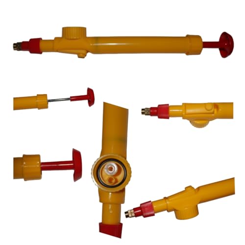 Image of QUADRA Portable Garden Sprayer with Adjustable Nozzle, Yellow and Red, Bottle Attachment Design Pack of 1