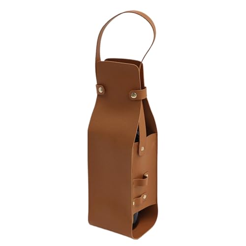 Borsa da vino - da vino Tote Portavino pelle PU Porta vino con maniglia porta bottiglia di liquore borsa da vino da viaggio per bottiglie di vino marrone Se référer au descriptif Fare