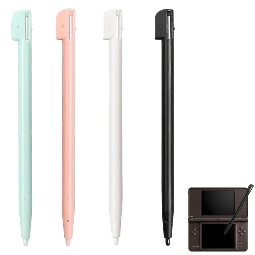 4 PCS Stylets Tactiles pour NDS,3DS Lite,Stylet 3ds XL,Stylets 3ds XL,NDSL - Accessoires De Jeu Précis Et Durables en 4 Couleurs(Noir, Blanc, Rose, Bleu) pour...