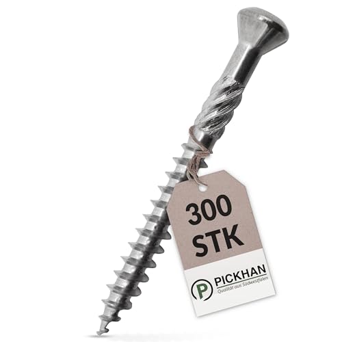 300 Stk Terrassenschrauben 5 x 50 mm für Terrassenbau Edelstahl rostfrei Holzdielen