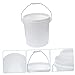 PLAFOPE Plastic Barrel Plastic Container with Lid Sealed Container Buckets with Lids 3 Gallon Bucket Industrial Water Pails White Food Grade Bait Beverage Paint Tin