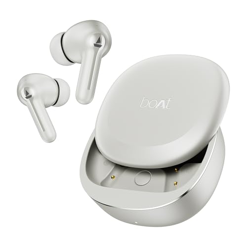 Image of Boat 2025 Launch Airdopes Prime 413, 4Mics ENx, 50hrs Battery, Multipoint, App Support, BT v6.0, 12mm Drivers, ASAP Charge, Bluetooth Earbuds, TWS Ear Buds Wireless Earphones with mic (Cool White)
