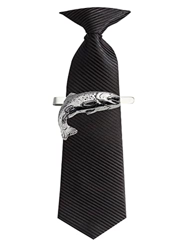 Pinza de corbata trucha con estuche el regalo perfecto de cumpleaños para pescadores