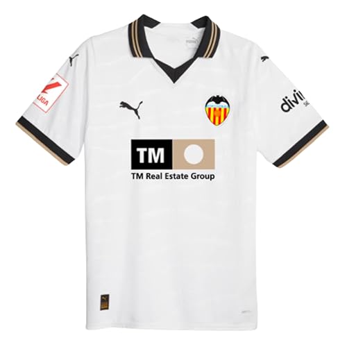 Puma VCF Home Jersey Replica Jr Camiseta 1ª equipación Valencia CF, Unisex Infantil, Blanco