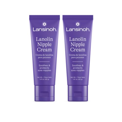 Image of Lansinoh Nipple Cream 1.41 Ounces (2 Pack) | Safe for Breastfeeding Baby, 100% Natural Nipple Butter, Breastfeeding Essentials, Postpartum Moms