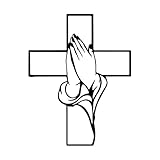 Folpus Metallkreuz-Wanddeko, Wandschmuck, Ornament, Kunsthandwerk für den Innenbereich, Schlafzimmer