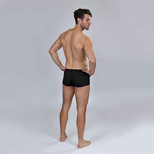 Tbô Men’s Trunk 3-Pack - The Most Comfortable Bamboo Underwear With Bulge Enhancing Pouch, Black, X-Large #TOP2