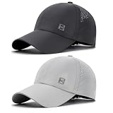 AYPOW 2 Packs Secado Rápido Gorra de Béisbol Hombres Mujeres, Unisexo Plegable Sombreros de Béisbol para Running Tenis
