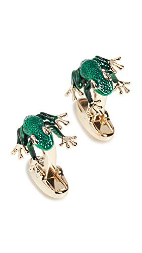 Paul Smith Men's Frog Cufflinks, Green/Gold, One Size