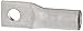 MLA4/0-3/8 Aluminum Long Barrel One Hole Compression Lugs in White [Set of 2]