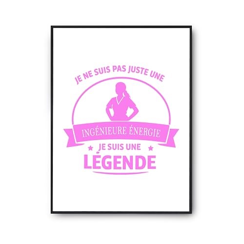 Affiche ingénieure énergie poster humour décoration murale fierté locale imprimé en France