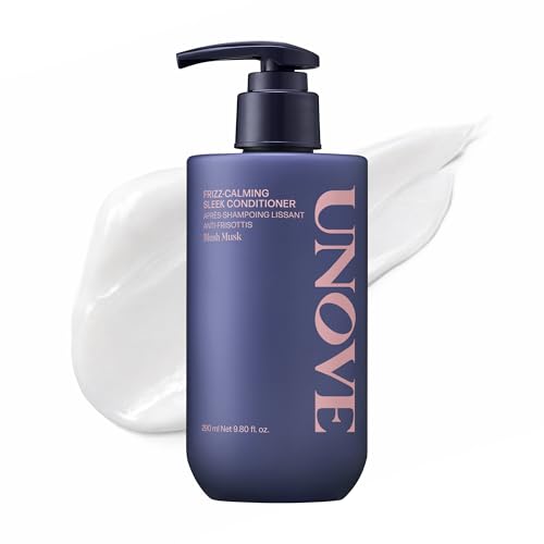 UNOVE Frizz-Calming Sleek Conditioner Anti-Frizz Smoothing Conditioner for Frizzy Hair Hydrating Conditioner for Softness & Glossy Shine Blush Musk 290 mL / 9.80 fl oz