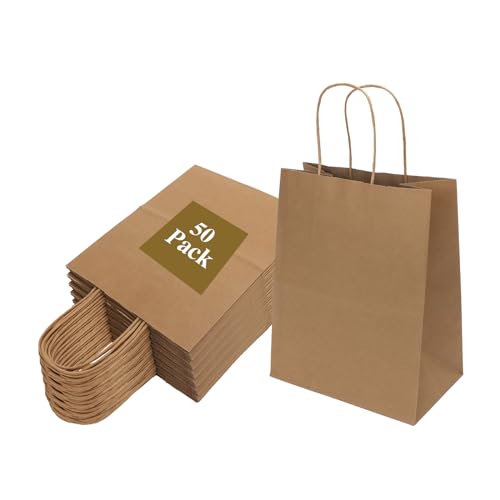 Sacs cadeaux en papier kraft Joybe : pochette marron avec poignées pour emballages de fête uniques
