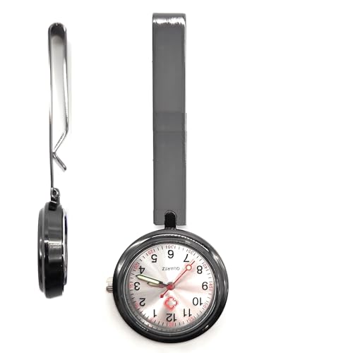 Montre stéthoscope d'infirmière en métal léger avec clip de poche