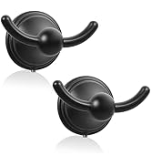 FILTA Matte Black Bathroom Towel & Robe Hooks (4 Pack)