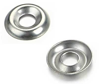 (100) 3/8" Nickel Plated Countersunk/Cup Finishing Washers